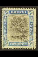 1907-10  5c Grey-black & Blue, Wmk Mult Crown CA, SG 27, Very Fine Used. For More Images, Please Visit... - Brunei (...-1984)