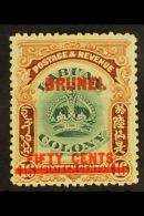 1906  50c On 16c Green & Brown Overprint, SG 21, Fine Mint, Fresh. For More Images, Please Visit... - Brunei (...-1984)