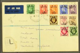 ERITREA  1950 Registered Airmail FIRST DAY Cover To England, Franked KGVI 5c On ½d To 1s On 1s Complete... - Africa Oriental Italiana