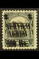 1927  500r On 50r Grey Air "Servico Aereo" DOUBLE SURCHARGE Variety, Scott C7a, Fine Mint, Fresh & Scarce.... - Other & Unclassified