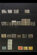 1844-61 IMPERFORATE NUMERAL COLLECTION  Presented On A Stock Page. An Attractive Collection, All With 4 Margins... - Other & Unclassified