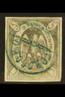 1867-68  5c Violet Condor (Scott 3, SG 10b), Fine Used With Nice Circular "Corocoro" Postmark In Blue, Four Large... - Bolivia