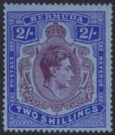 1938-53  2s Deep Purple And Ultramarine On Grey Blue, Perf 14, SG 116, Fine Mint. For More Images, Please Visit... - Bermudes