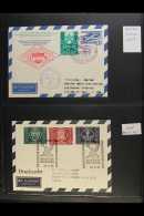 AEROGRAMMES  PRINTED TO PRIVATE ORDER 1950-1953 Fine Used Group On Stock Pages Bearing Various Special Cachets... - Other & Unclassified