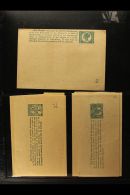 QUEENSLAND  POSTAL STATIONERY 1880's-1900's Attractive All Different Unused Collection Of Postal Cards, Letter... - Other & Unclassified