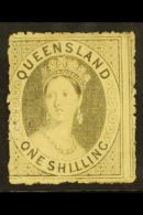 QUEENSLAND  1862-67 1s Grey, No Wmk, SG 29, Mint, Signed Stolow. For More Images, Please Visit... - Other & Unclassified