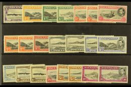 1938-53  KGVI Definitives Set Plus Additional Perfs Of 1½d Vermilion, 2d Red-orange, 3d Grey, 1s, 5s &... - Ascension