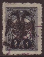 1913  2pi Blue Black Eagle Opt'd In Black, Mi 8, Fine Used, Signed Bloch. For More Images, Please Visit... - Albania