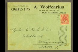 TOBACCO  1916 Belgian Cigarette Makers Printed Envelope Used From Rotterdam To Wageningen, Bearing Dutch 5c Stamp... - Non Classificati