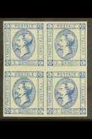 1863  15c Blue VE II, Sass 12, Superb Mint Block Of 4, (2 Og, 2nhm), Signed Diena And Bolaffi With Diena Cert.... - Unclassified