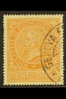 POSTAL IDENTITY  1874 10c Brown-orange, Sass. 1, Well Centred, Superb Used With Part Genova Cds. Cat €600... - Ohne Zuordnung