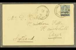 POST OFFICES IN CRETE  1901 1pi On 25c Blue, Sassone 2, Used On Cover To Scotland, Cancelled By Clear & Full... - Otros & Sin Clasificación