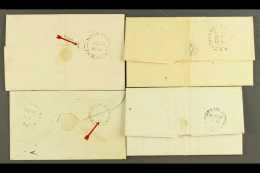 1846-1852 LOCALLY POSTED ENTIRE LETTERS.  A Group Of Three Entire Letters And One Cover, Inc Three With Different... - Jamaica (...-1961)