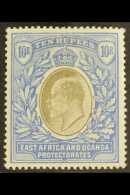 EAST AFRICA AND UGANDA  1903 10r Grey And Ultramarine, Ed VII, SG 14, Very Fine And Fresh Mint. Lovely Stamp. For... - Vide