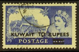 1955-57  10r On 10s Ultramarine Overprint Type II, SG 109a, Fine Used. For More Images, Please Visit... - Kuwait