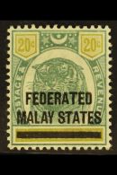 FMS  1900 20c Green & Olive Overprint On Negri Sembilan, SG 6, Fine Mint, Very Fresh. For More Images, Please... - Altri & Non Classificati