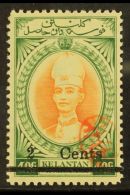 JAP OCC KELANTAN  1942 2c On 40c With "Handa" Seal, SG J42, Very Fine Mint. For More Images, Please Visit... - Other & Unclassified