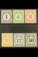 MALAYA POSTAL UNION  1936-38 Postage Due Set, SG D1/6, Very Fine Mint (6 Stamps) For More Images, Please Visit... - Other & Unclassified