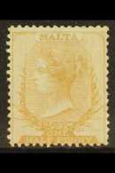 1860  ½d Buff, SG 3, Very Fine Mint No Gum. Lovely Example Of This Delicate Issue. For More Images, Please... - Malta (...-1964)
