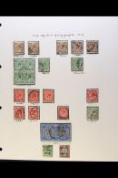 1899-1930 USED COLLECTION  On Leaves With Plenty Of Postmarks Interest, Inc 1899-1901 2s6d Pair, 1914-21 To 2s... - Malte (...-1964)