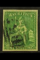 1859  1s Yellow Green, SG 35, Very Fine Used With Good Margins All Round And Neat Central B53 Cancel. For More... - Mauritius (...-1967)