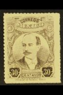 1917-20  30c Grey-brown Serdan Rouletted 14½ (Scott 616, SG 400), Fine Never Hinged Mint, Fresh. For More... - Mexico