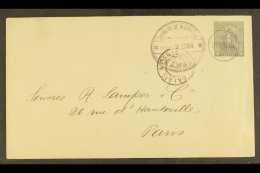 1894  (9 May) 10c Grey Postal Stationery Envelope (Higgins & Gage 25) To Paris With Fine "GRANADA" Circular... - Nicaragua