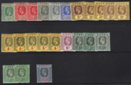 1914-29  KGV Definitives Set To 2s6d Plus Listed Shades Of 1d, 2d, 3d (x4 Incl. Thick Paper), 4d (x4), 1s (x4),... - Nigeria (...-1960)