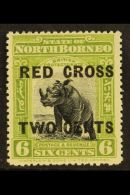 1918  6c +2c Apple Green, Red Cross, Perf 14½ - 15, SG 221bc, Very Fine And Fresh Mint. Scarce Stamp. For... - Noord Borneo (...-1963)