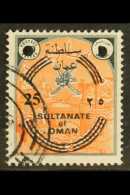 1972  25b On 40b Black And Red-orange, SG 145, Very Fine Used. For More Images, Please Visit... - Omán