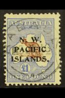 1915-16  £1 Brown & Ultramarine (Australia Roo) NWPI Opt'd, SG 85, Cds Used With Shortish Perf And... - Papúa Nueva Guinea