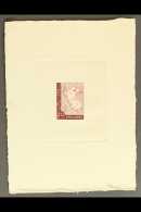 1958 IMPERF SUNKEN DIE PROOF  1958 2s50 Air Peruvian Exhibition In Paris "Map" Stamp, A Superb Imperf Sunken Die... - Pérou