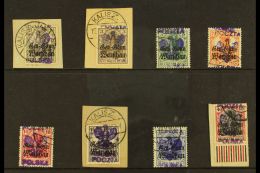 LOCALS - KALISZ  1918 USED SELECTION On A Stock Card With An All Different Type A Opt'd Range Of Values To 40pf.... - Other & Unclassified