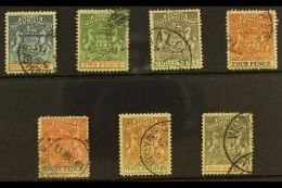 1892-94  Arms Set, SG 18/26, Fine Used, All But 2d Are Cds. (7) For More Images, Please Visit... - Other & Unclassified