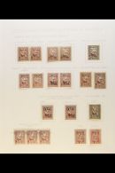 GERMAN OCCUPATION - WAR TAX STAMPS  1917 Fine Mint And Postally Used Duplicated Collection On Album Leaves,... - Autres & Non Classés