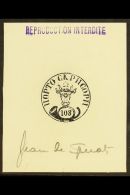 SPERATI REPRODUCTION  1858 108p Moldavian Bull (as SG 4, Mi 4), Proof In Black On Card, Signed Beneath By Jean De... - Andere & Zonder Classificatie