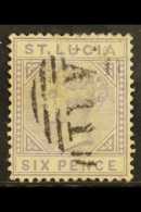 1883-6  6d Lilac, Wmk Crown CA, SG 35, Used, Faults, Cat.£200 For More Images, Please Visit... - Ste Lucie (...-1978)