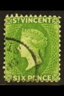 1883  6d Bright Green, CA Wmk, Perf 12, SG 44, Very Fine Cds Used With Strong Colour. Lovely! For More Images,... - St.Vincent (...-1979)