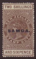 1914-24  2s6d Grey-brown "De La Rue" Paper, Perf 14½x14 Comb, SG 128, Very Fine Mint. Scarce! For More... - Samoa (Staat)