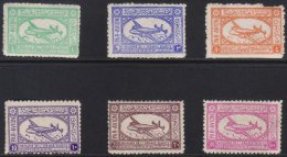 1949  Air Complete Set, SG 357/362, Mint, The 4g With Straight Edge And Rough Perfs. (6 Stamps) For More Images,... - Arabia Saudita