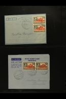 FORMULAR AEROGRAMMES  1947 And Circa 1951 'formular' Air Letters Each Bearing A Pair Of KGVI 2d Stamps Cancelled... - Islas Salomón (...-1978)