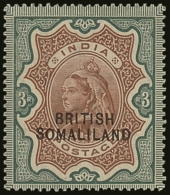 1903  3r Brown And Green With Opt At Bottom, SG 23, Lightly Hinged Mint. For More Images, Please Visit... - Somaliland (Protettorato ...-1959)