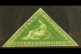 CAPE OF GOOD HOPE  1855 - 63 1s Bright Yellow Green, SG 8, Superb Mint No Gum. Lovely Bright Stamp With Good... - Sin Clasificación