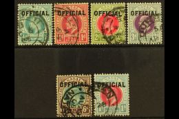 OFFICIALS  1904 Ed VII Set To 1s Complete, SG O1/6, Fine To Very Fine Used. (6 Stamps) For More Images, Please... - Ohne Zuordnung