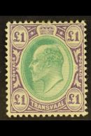 TRANSVAAL  £1 Green & Violet, SG 258, Fine Mint, Fresh. For More Images, Please Visit... - Sin Clasificación