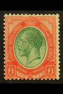 1913-24  £1 Green & Red, SG 17, Superb Mint. For More Images, Please Visit... - Unclassified