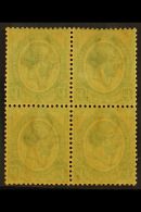 1913-24 OFFSET VARIETY  ½d Green, Block Of Four With COMPLETE OFFSET On Reverse Of Each Stamp, SG 3, Gum... - Ohne Zuordnung