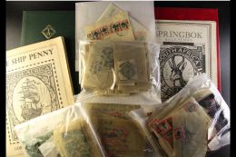 1926-51 ½D SPRINGBOKS AND 1D SHIPS ACCUMULATION  A Specialists Hoard In Two Stockbooks And In Piles Of... - Non Classés