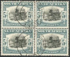 1947-54  5s Black And Pale Blue Green SG 122, Superb Cds Used Block Of Four.  For More Images, Please Visit... - Sin Clasificación