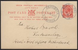 1917  (10 Jul) 1d Union Postal Card To Keetmanshoop With Fine "BERGLANDS" Cds Postmark, Putzel Type B1 Oc... - Africa Del Sud-Ovest (1923-1990)